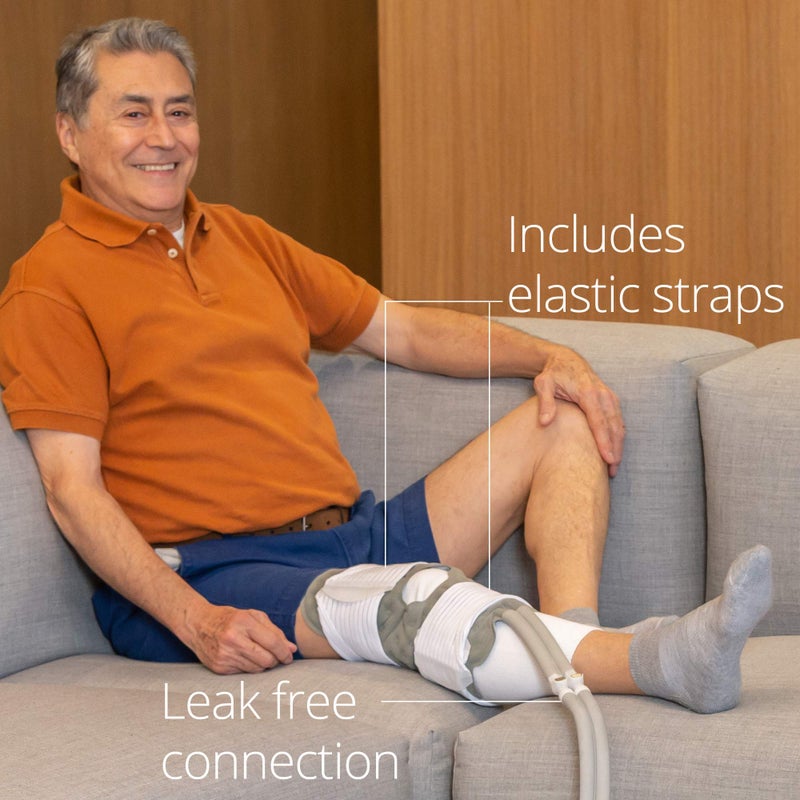 Ossur Cold Rush Cold Therapy Knee Pad | Ergonomic Knee Ice Pack Wrap for Post-Operative Pain and Swelling | Ice Pack for Knee | Includes Hose Connectors and Elastic Straps - Image 5